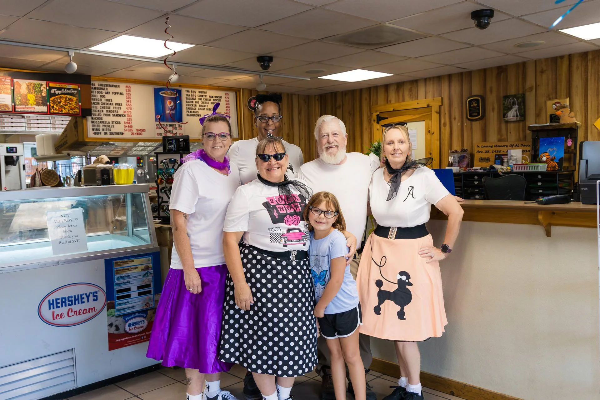 The Shenandoah Valley Campground team in the camp store during 50's Weekend